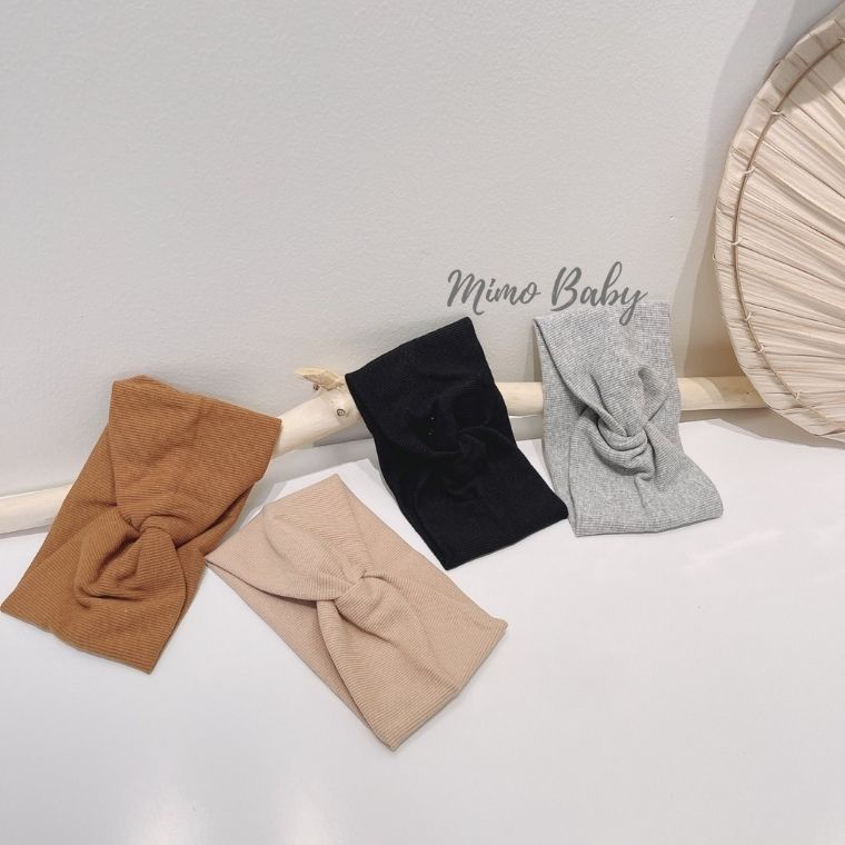 Băng đô thun gân xoắn chéo style hàn quốc dễ thương cho bé BD45 Mimo Baby