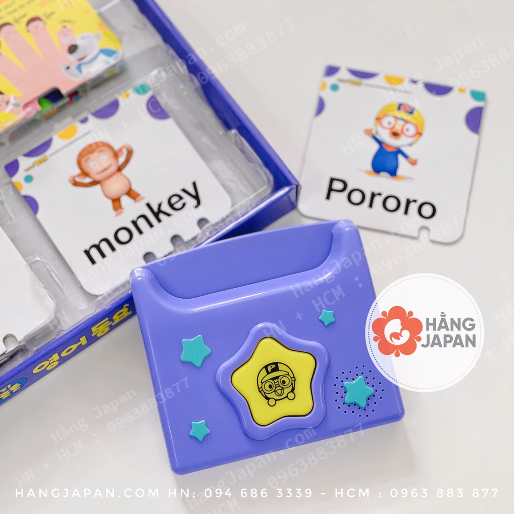 Thẻ học tiếng Anh Pororo English sound card Hàn Quốc phiên bản 2021 - 4Healthy