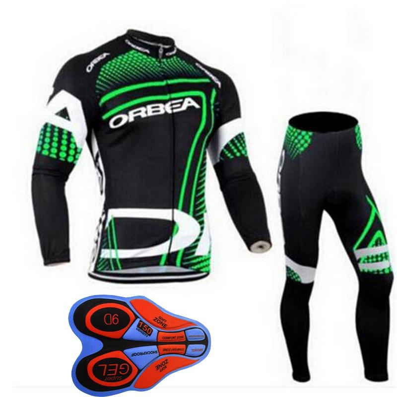 Bộ Quần Áo Tay Dài 9D Đệm Xe Đạp Mùa Xuân Thu Cho Nam