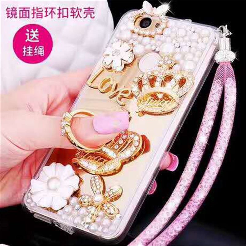 OPPO A9 A5 2020 F11 F9 Pro A7 A5 A3S R17 R15 R11 R11s Plus Pro A83 A79 A71 Mirror Crown Gems Case