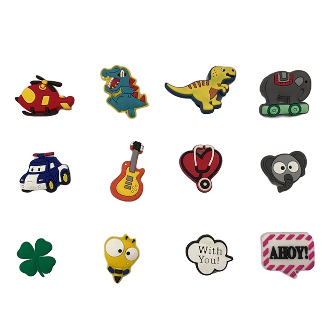 Combo 10 Sticker, Jibbitz, CHARM 2D Gắn Đính Lên Dép Sục, Dép Cá Sấu Nhiều Mẫu Mã Giao Màu Ngẫu Nhiên