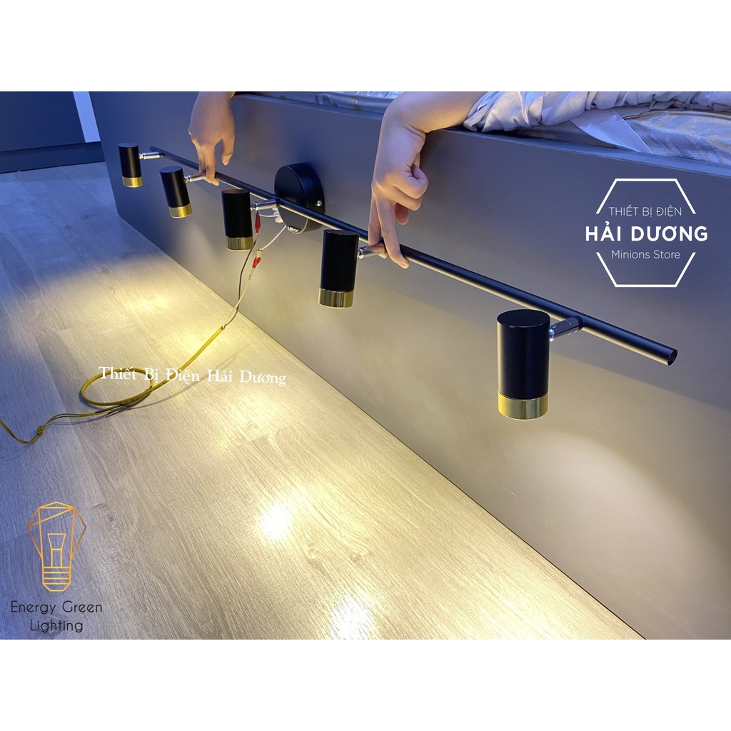 Đèn soi tranh - 5 Đèn chiếu sáng 3268-5 15w Ánh Sáng Vàng - Điều chỉnh được góc chiếu - Bảo Hành 12 Tháng