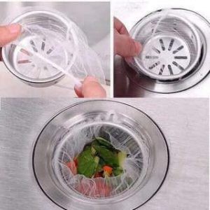 Sét 100 túi đựng rác trong BỒN RỬA BÁT dùng 1 lần