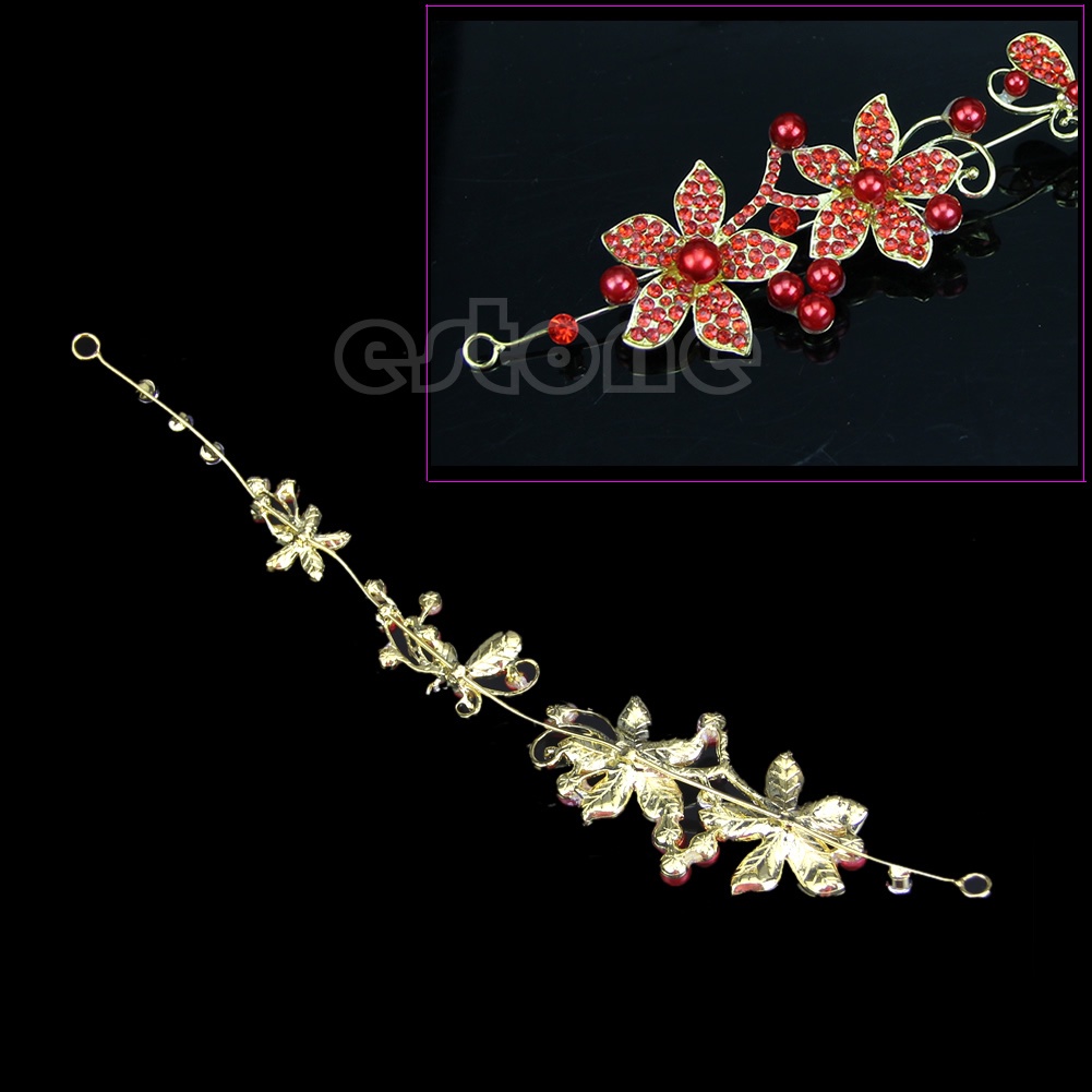 Cài Tóc Hoa Đính Đá Và Ngọc Trai Nhân Tạo Thời Trang