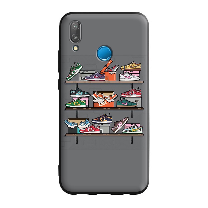 Silicone Ốp Điện Thoại Silicon tpu Mềm Có Giá Đỡ Giày sbja n1ke Cho huawei p smart s / y7a / y5p / y8p / y6p / y9 prime 2019