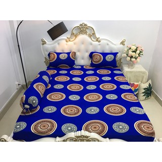 Drap thun hàn quốc 4 món ( 1 drap +2 vỏ gối nằm+ 1 vỏ gối ôm)