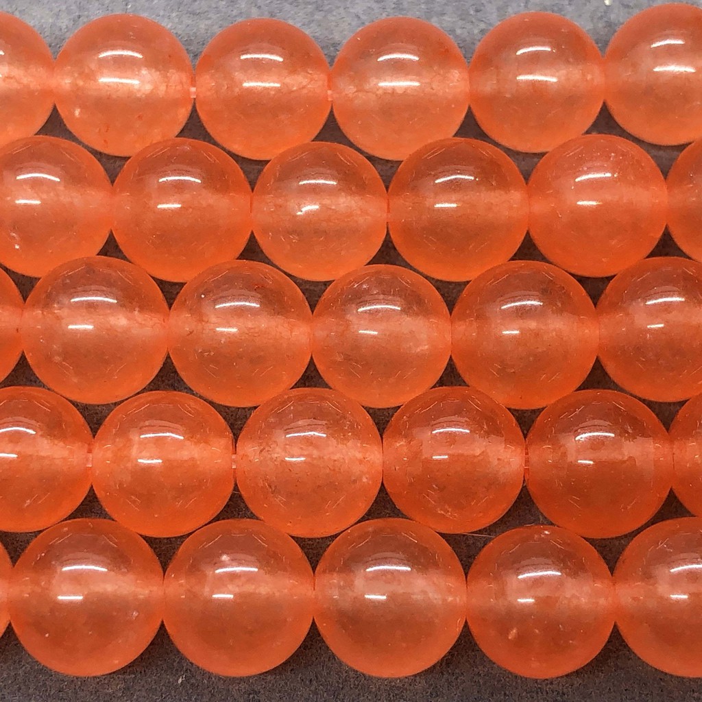 Chuỗi Hạt Đá Tự Nhiên 4-12mm Màu Cam Làm Vòng Đeo Tay Diy