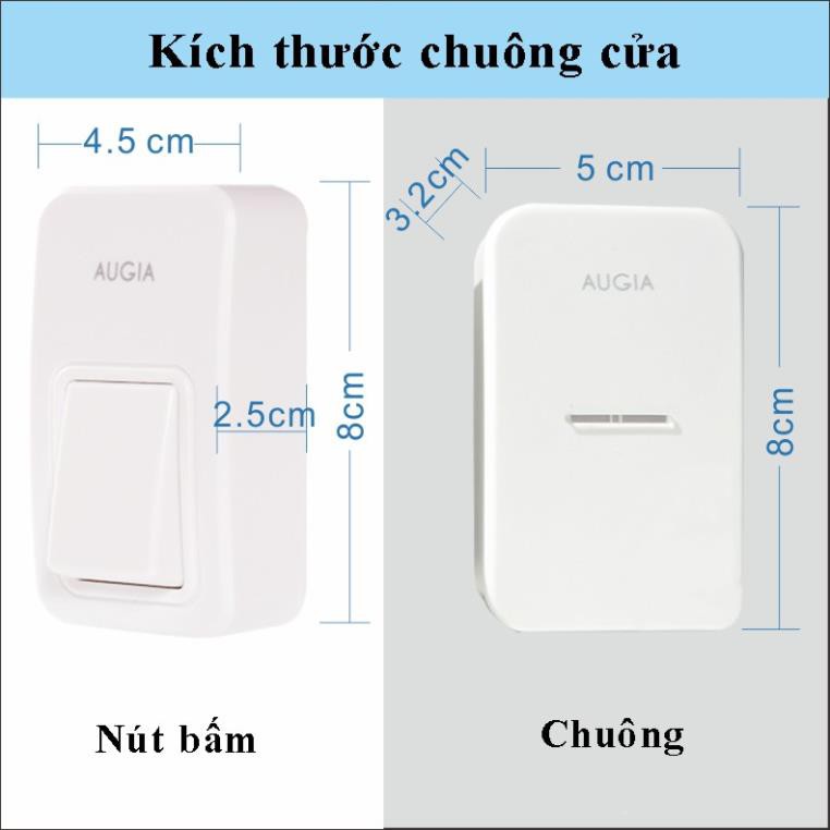 Chuông cửa không dây chống nước không dùng pin AUGIA E1