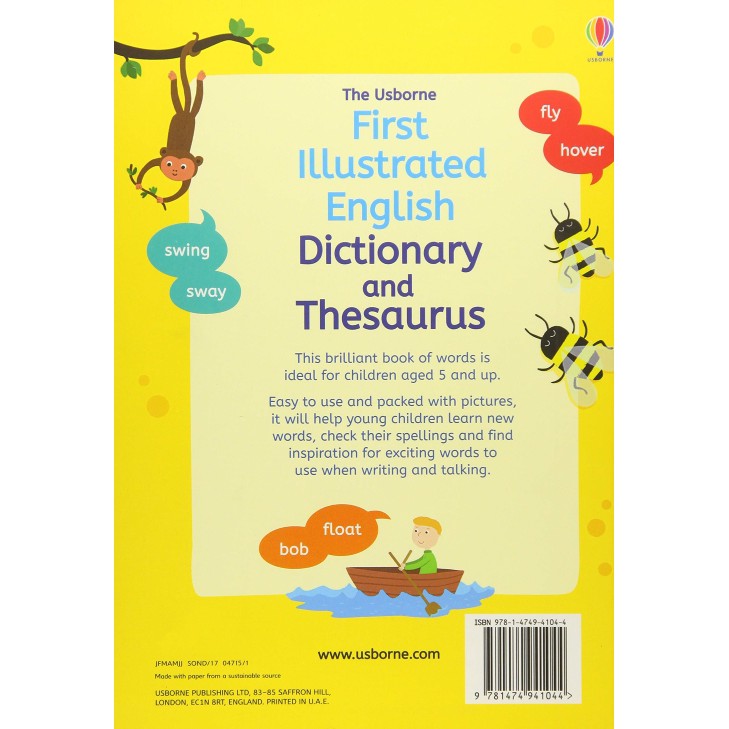 Sách: Anh: The Usborne Illustrated English Dictionary and Thesaurus