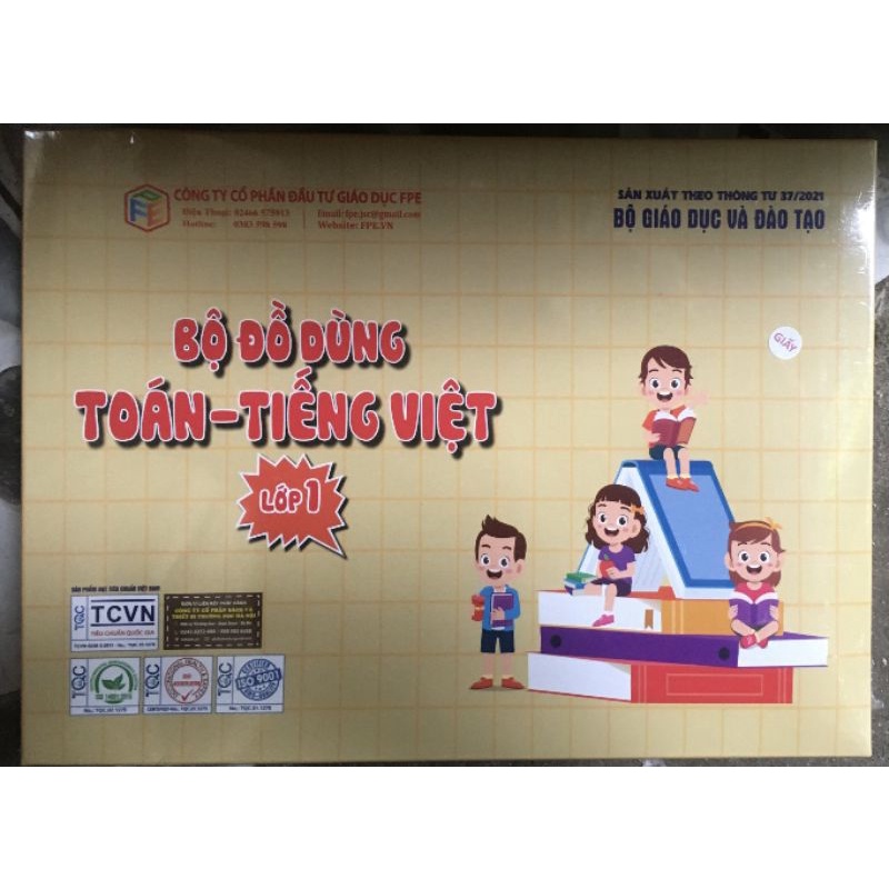 Bộ Toán và Tiếng Việt lớp 1 giấy (Mới 2022)(không kèm hình khối)