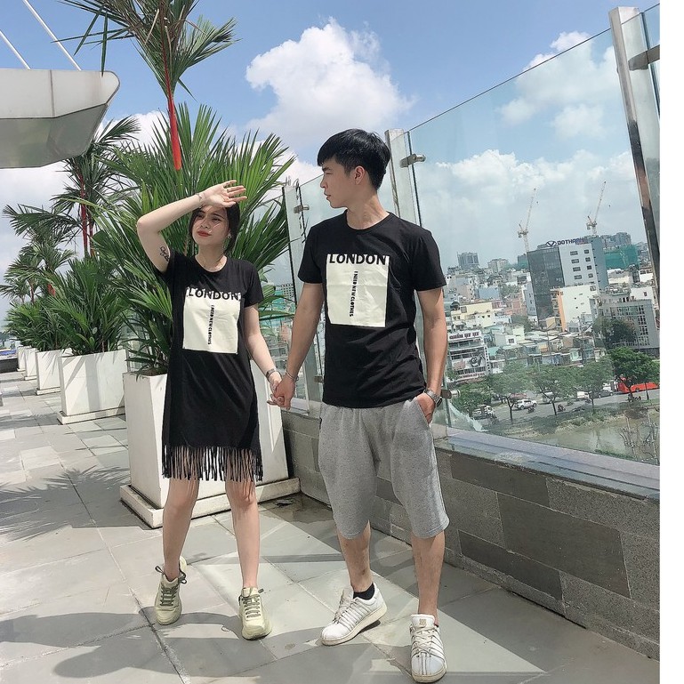 [GÍA 1 CẶP, CÓ LẺ]Áo Váy Thun Đôi, Đồ Couple, Áo Đôi Nam Nữ, Chất Cotton 100% - Hàng Cao Cấp Tại Shop Đồ Đôi Nổi Tiếng