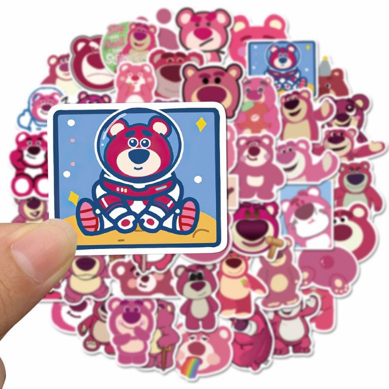 Gói 50 Sticker trang trí hình Lotso chống nước dễ thương