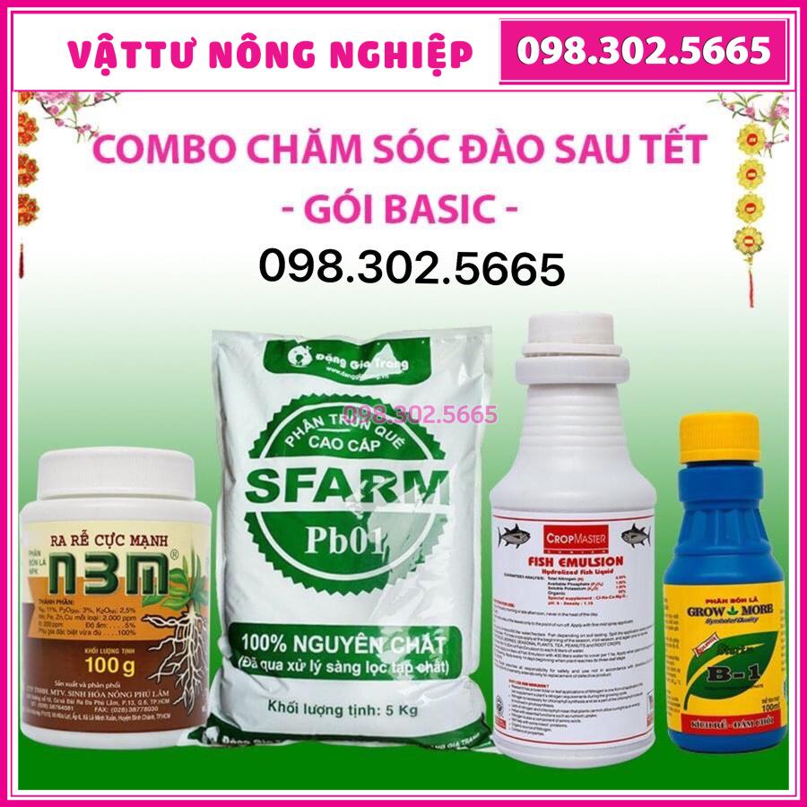 Combo phân bón chăm sóc đào sau tết giúp đào sau khi trồng ra rễ phát triển tốt