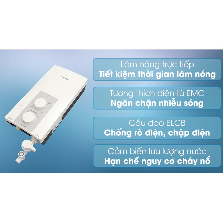 MÁY NƯỚC NÓNG PANASONIC 3500W KHÔNG BƠM TRỢ LỰC DH-3RL2