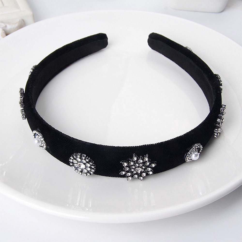 Băng Đô Cài Tóc Hình Hoa Tuyết Đính Đá Lấp Lánh