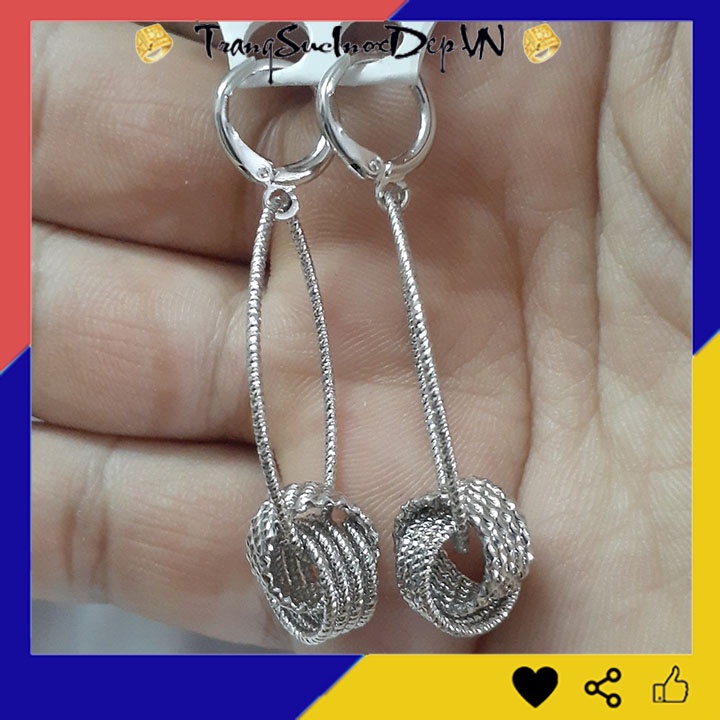 Bông tai nữ toàn ten vòng ximen nhí lồng nhau Phong cách Hàn Quốc dễ thương đem lại vẻ đẹp quyến rũ cho người đeo