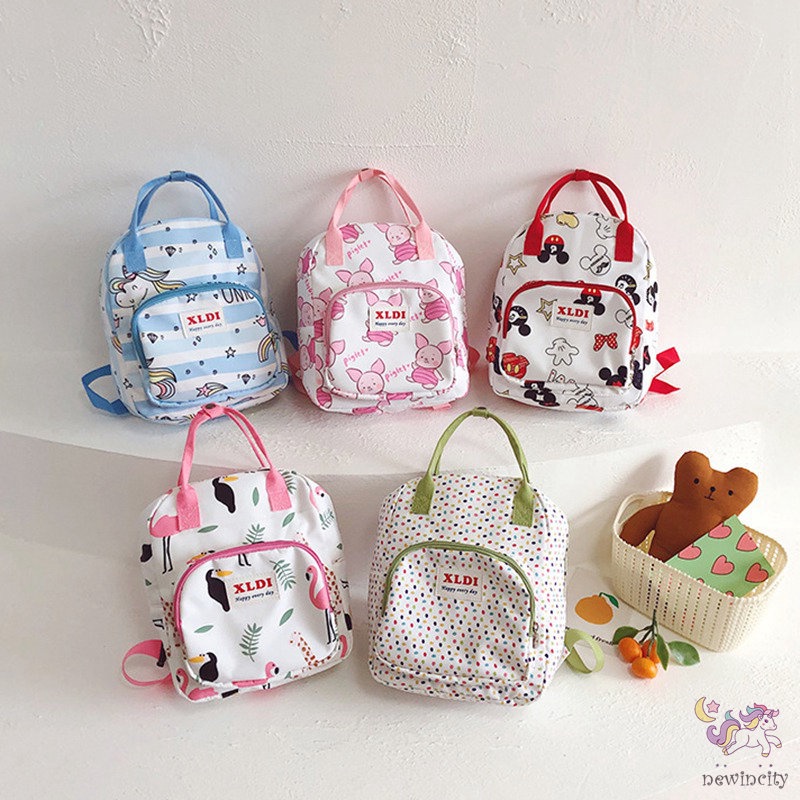 Bộ 3 món ba lô + túi đeo chéo + ví họa tiết hoạt hình phong cách Hàn Quốc cho bé