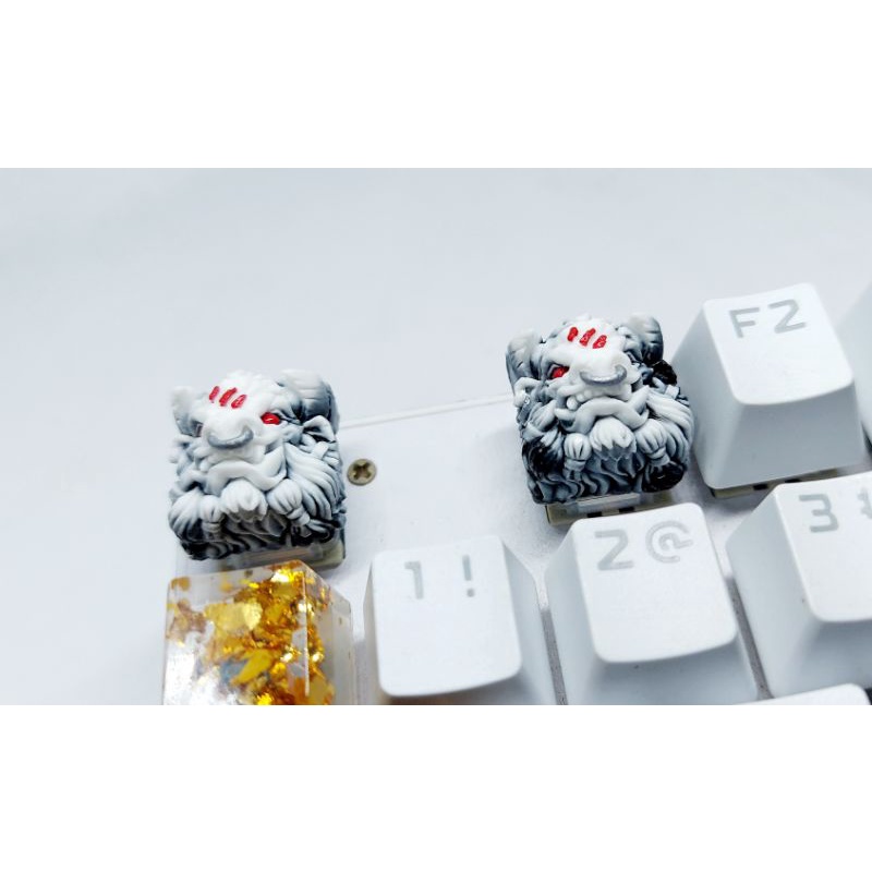 Keycap resin Bara clone tone trắng đen trang trí bàn phím cơ gaming