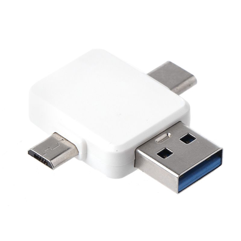 Đầu Chuyển Đổi 8pin Lightning Cái Sang Usb + Type C + Micro Usb Male