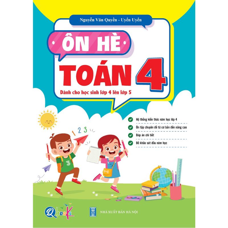Sách - Bộ Ôn Hè Toán + Tiếng Việt Lớp 4 - Dành Cho Học Sinh Lớp 4 Lên Lớp 5
