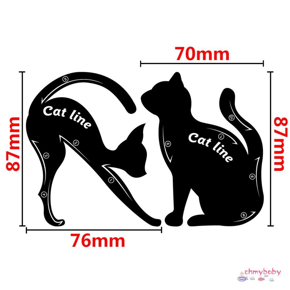 Mẫu Chì kẻ mắt Cat Eye Tail Eyeliner Stencil Công cụ định hình Thẻ mẫu lông mày [8/17]