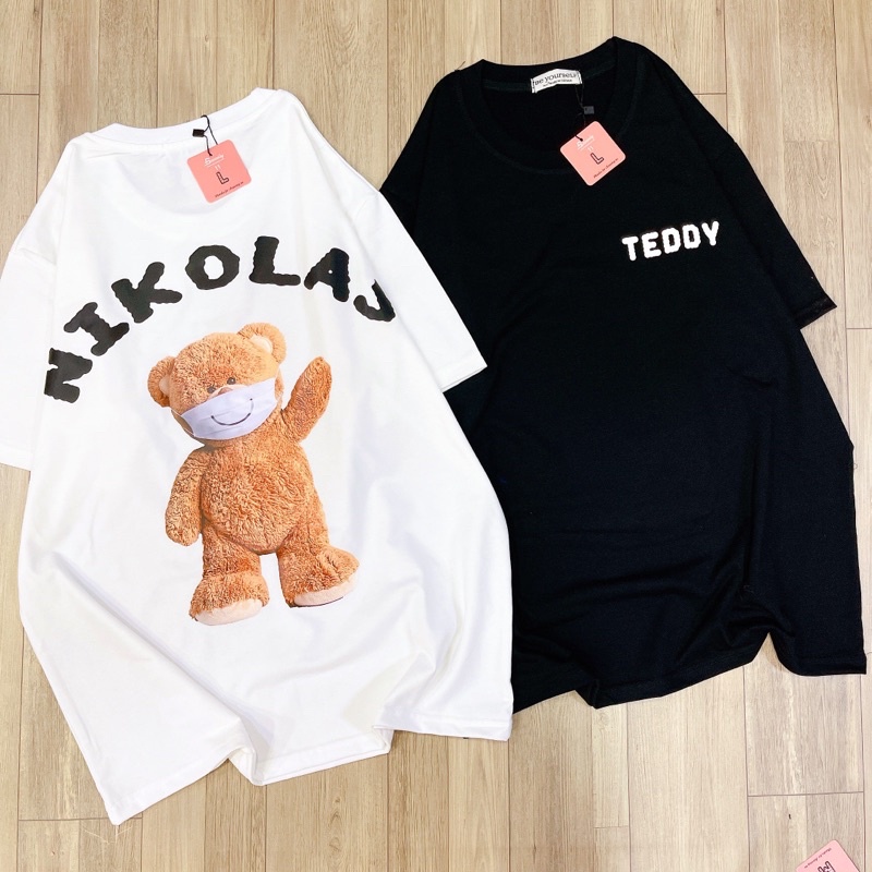 Áo Thun UNISEX GẤU NIKOLAS IN 2 MẶT TO FULL HOT TREND ĐỘC LẠ