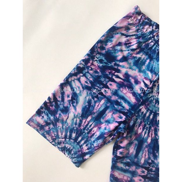 Quần Biker Tập Gym Yoga F21 Loang Xanh Tím - 3236