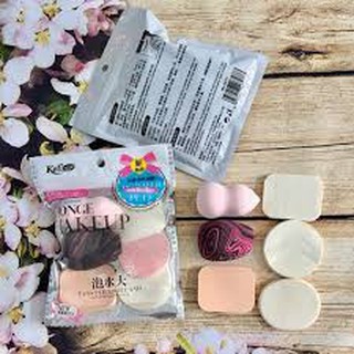 Combo 6 miếng bông phấn trang điểm đủ loại