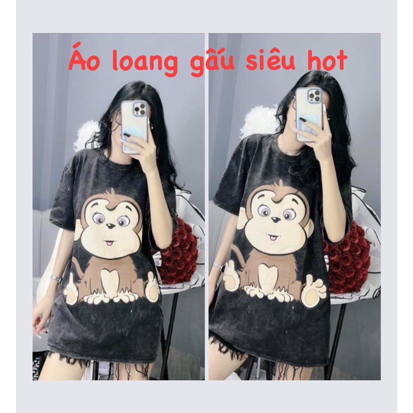 ÁO PHÔNG LOANG IN HÌNH GẤU 5D TO ĐẸP XINH LỊM TIM