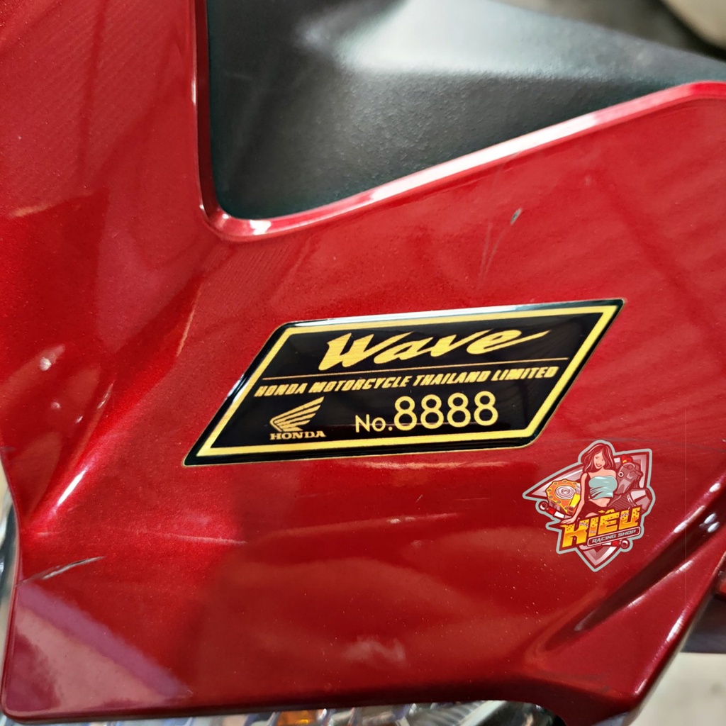 Tem Nổi Logo Yamaha - Chữ Nổi Wave, Dream, Future Số Đẹp 6789-8888-9999