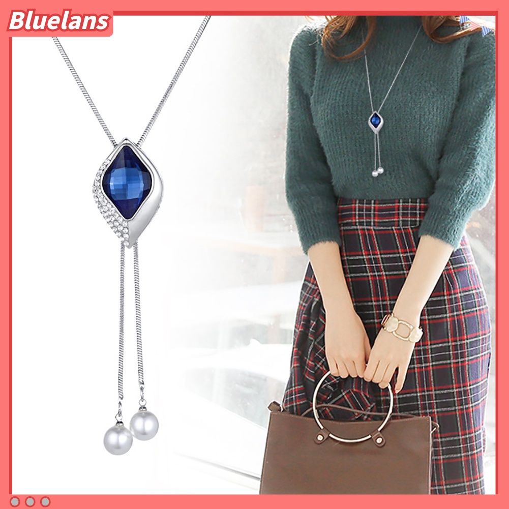 Vòng cổ Mặt Đính Đá Và Ngọc Trai Nhân Tạo Thời Trang