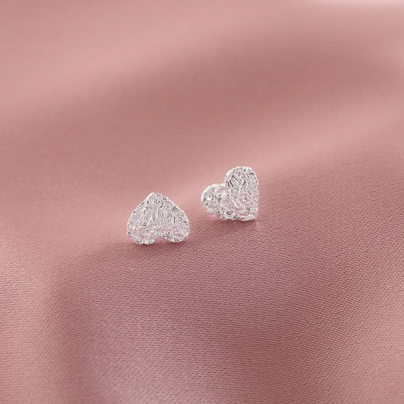 Hoa tai bạc S925 - Bông tai nữ bạc Ý Loly hình trái tim dễ thương, basic Zaza accessories KT8006