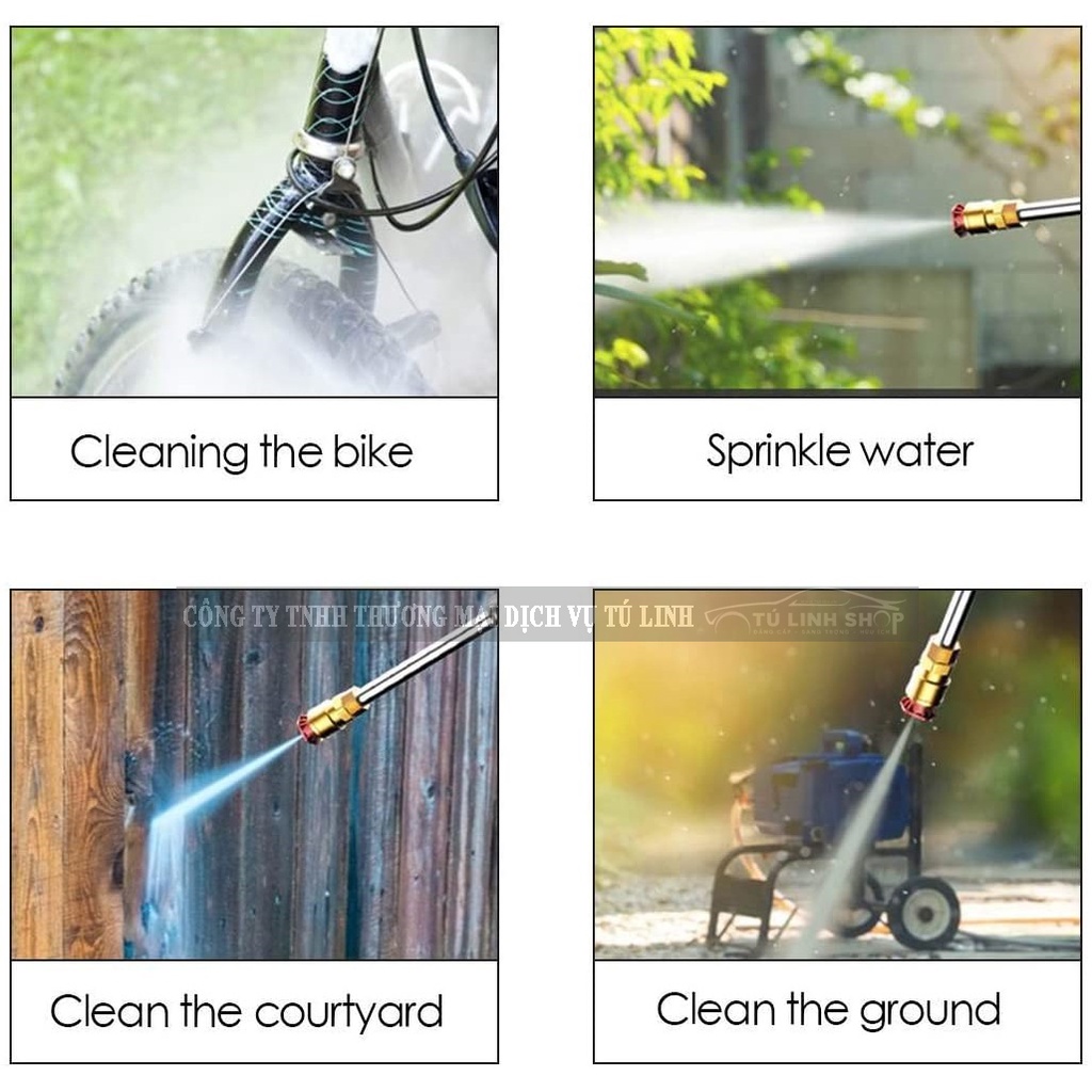 Máy rửa xe áp lực cao, vệ sinh nhà cửa chạy pin sạc Lithiumn gọn gàng, dễ dùng, cơ động