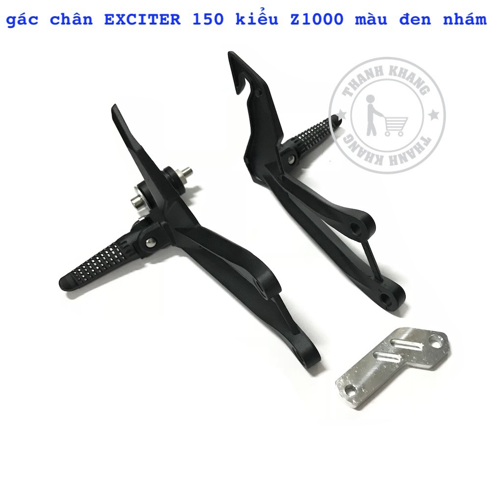 Gác chân EXCITER 150 kiểu Z 1000 đẹp độc thanh khang màu đen nhám 006001144
