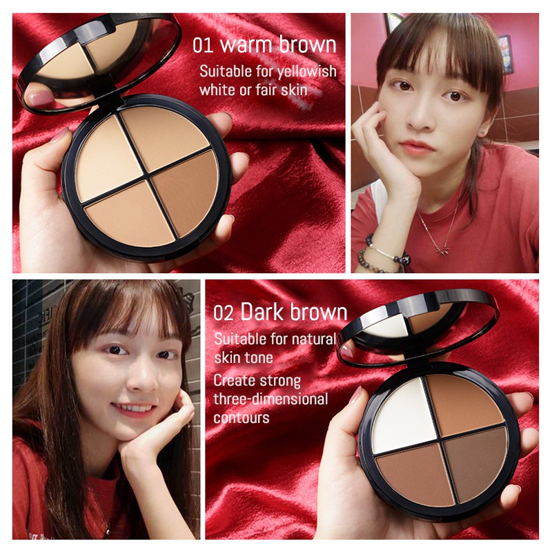 [Hàng mới về] Bảng phấn tạo khối bốn màu sắc tạo khuôn mặt chữ V | BigBuy360 - bigbuy360.vn