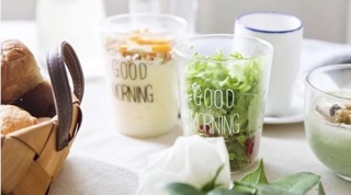< SẴN> Ly good morning thuỷ tinh