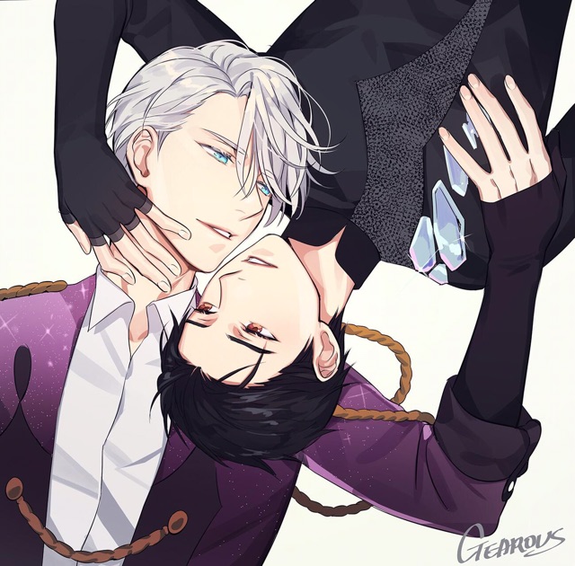 ảnh yuri!!!on lce  Victuuri khổ a4 mẫu khác nhau có đề cần bóc dán