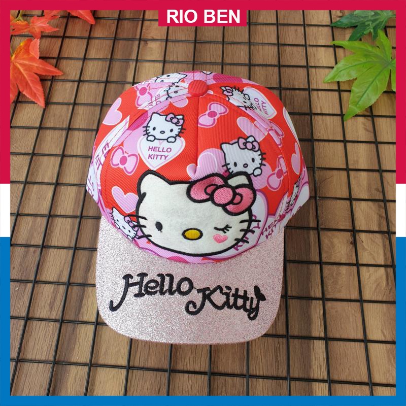 Nón bé gái in 3d hình Hello Kitty, bé từ 3-10 tuổi RBN091