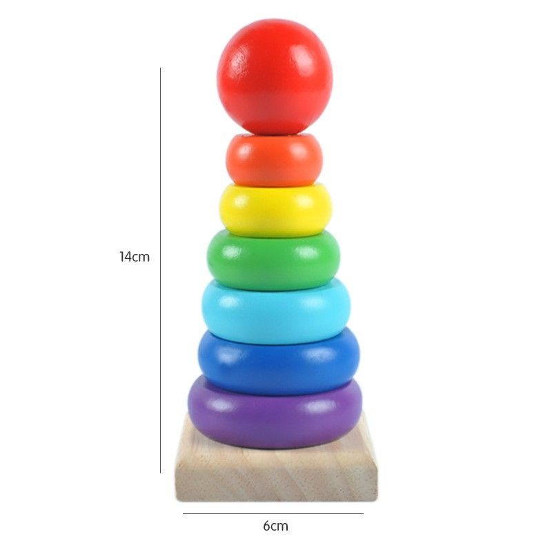 Tháp xếp chồng gỗ cho bé