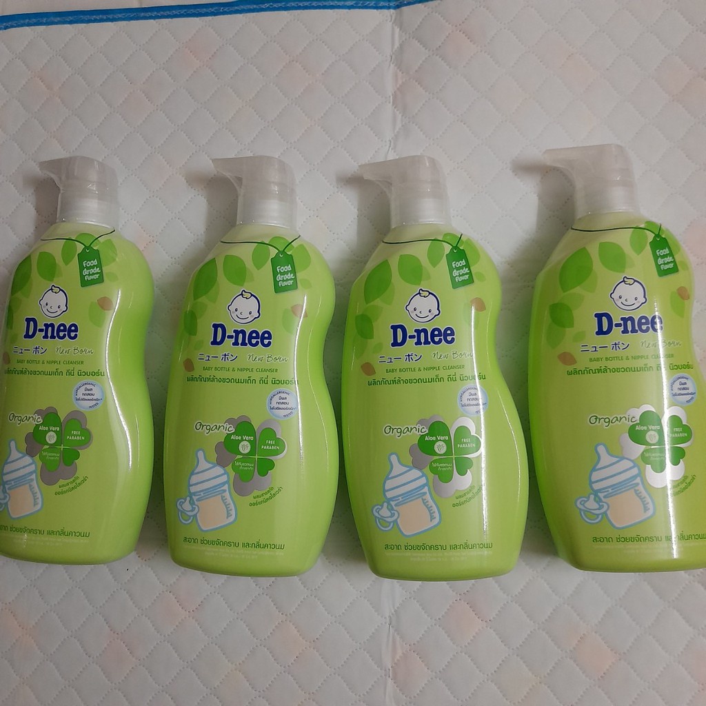 Nước Rửa Bình Sữa Dnee Organic Túi 600ml Chai 620ml Date Mới