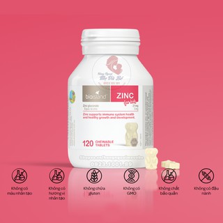 BioIsland Zinc bổ sung kẽm cho trẻ từ 1-12 tuổi 120 viên
