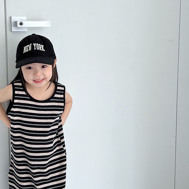 Hàng Mới Về Đầm Công Chúa Mùa Hè Dáng Suông Sát Nách Kẻ Sọc Phong Cách Mori Hàn Quốc Dễ Phối Đồ Cho Bé Gái 5 Tuổi