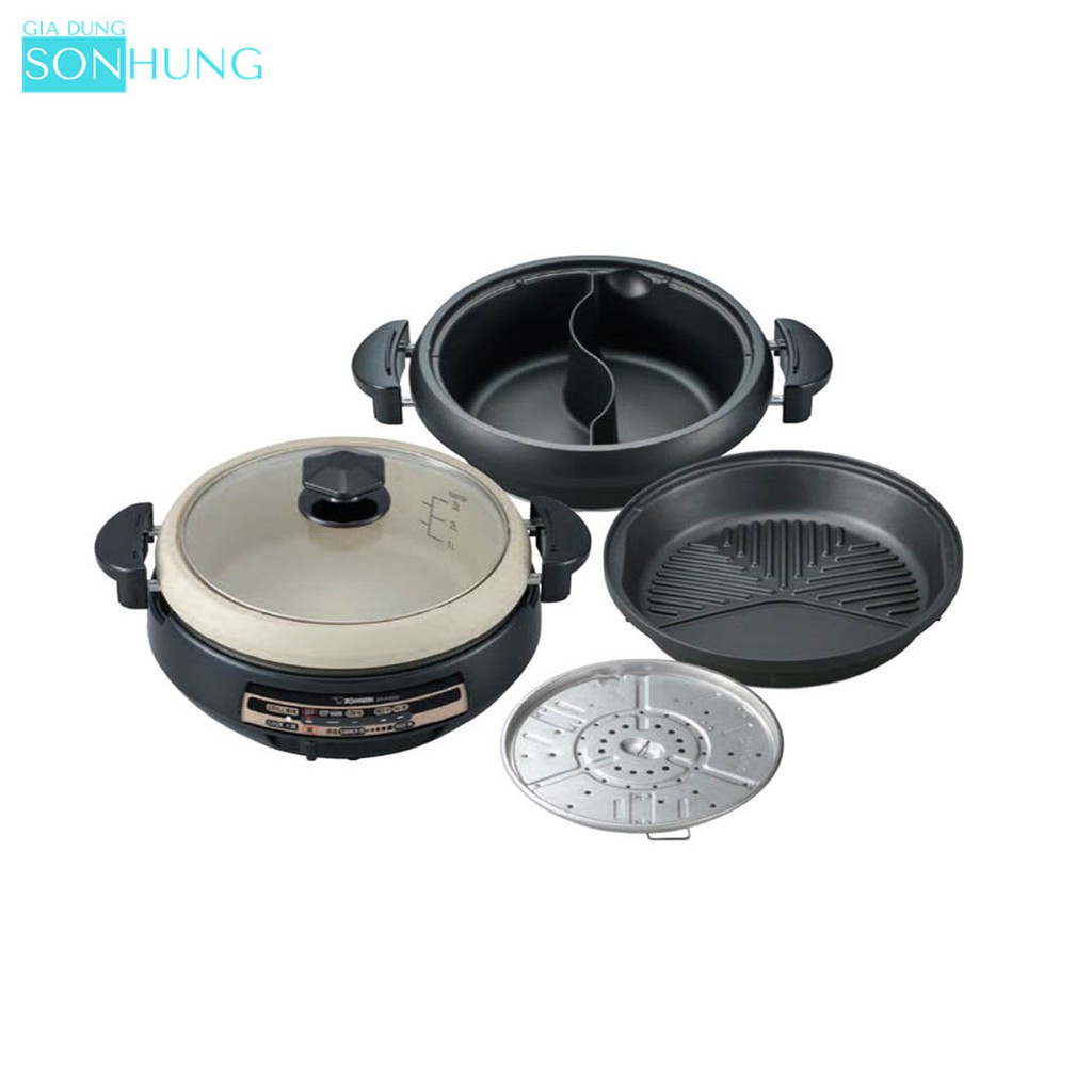 [HÀNG NHẬT]NỒI LẨU NƯỚNG ĐIỆN 3 TRONG 1 ZOJIRUSHI EP-PVQ30-BA DUNG TÍCH 3.0 LÍT [BẢO HÀNH CHÍNH HÃNG 1 NĂM]