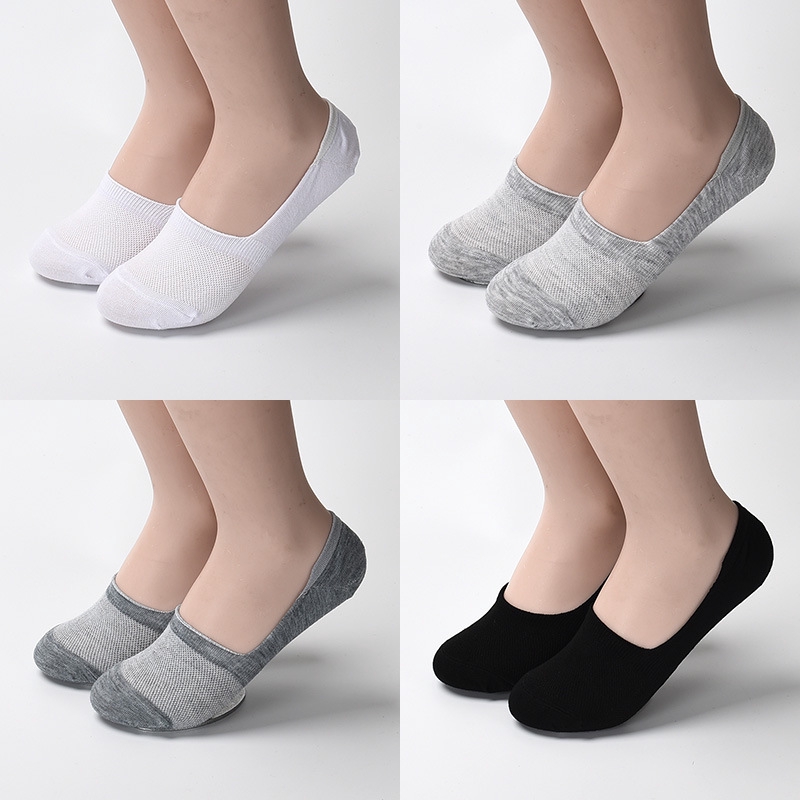Women and Men Casual Socks Head Mesh Breathable Short Korean Cotton Invisible Socks Foot Sock Non-Slip Hosiery Boat Stocking