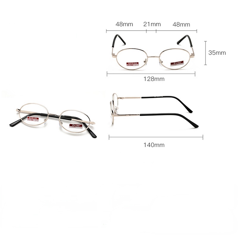 đọc sách nam chống ánh sáng xanh Kính đọc sách bằng kim loại cao cấp chống mỏi