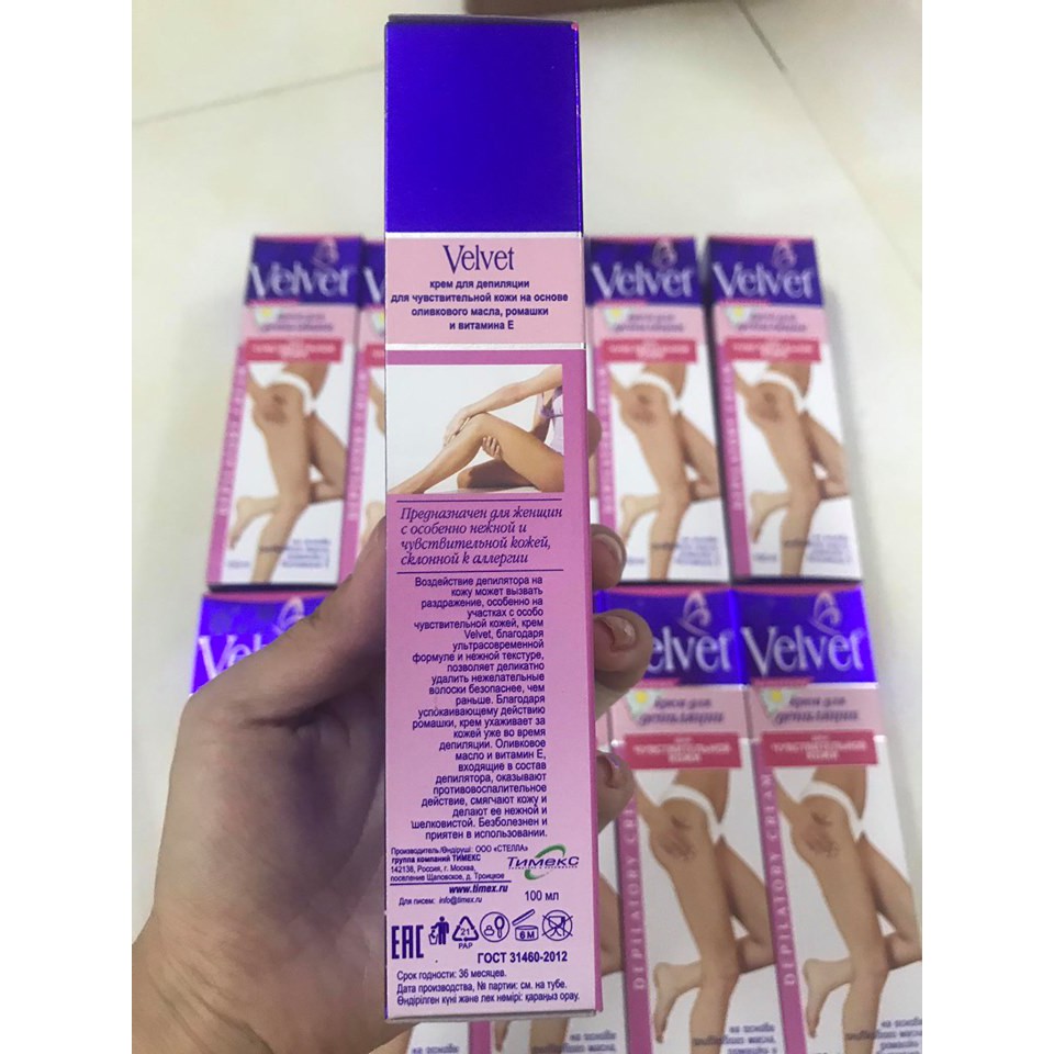 [Chính hãng] Kem tẩy lông Velvet Nga 100ml