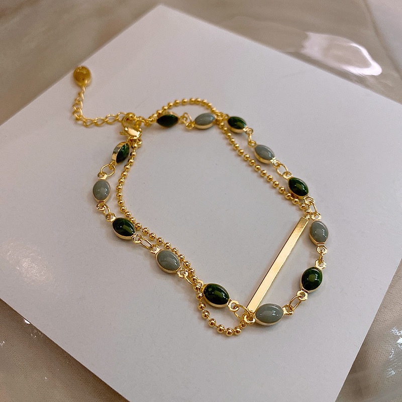 Vòng Tay Đính Đá Phong Cách Pháp Đơn Giản Cho Nữ