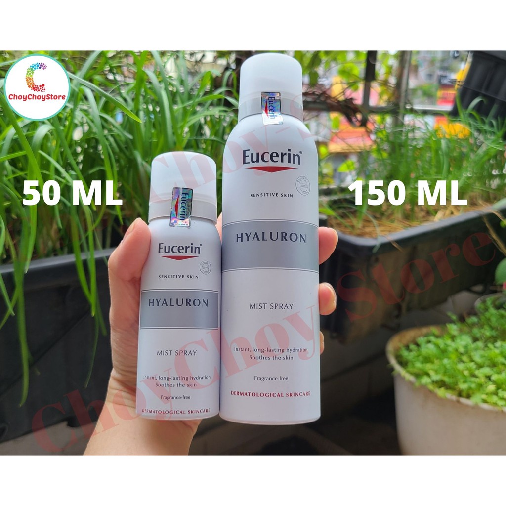 [TEM CTY] Xịt khoáng EUCERIN Hyaluron Mist Spray 50 mL&amp; 150 mL -  dưỡng ẩm dùng được cho cả da nhạy cảm