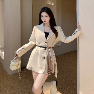 Áo Blazer Nữ Dài Tay Gồm Đai Thắt - Áo Khoác Thu Đông