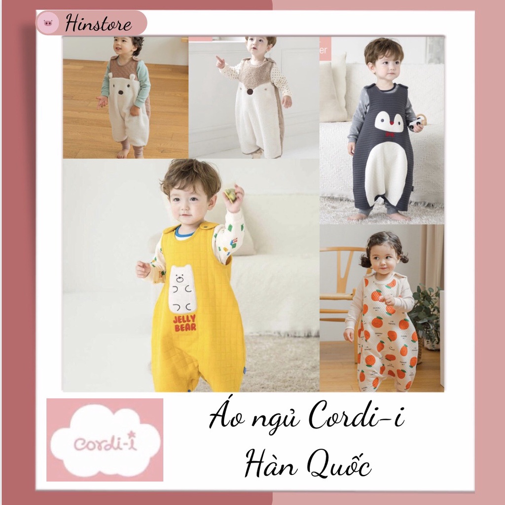Túi ngủ Cordi-i Hàn Quốc 🥰 CHÍNH HÃNG 🥰 , áo ngủ cho bé hàng Hàn nội địa, quần áo trẻ em kèm hình thật